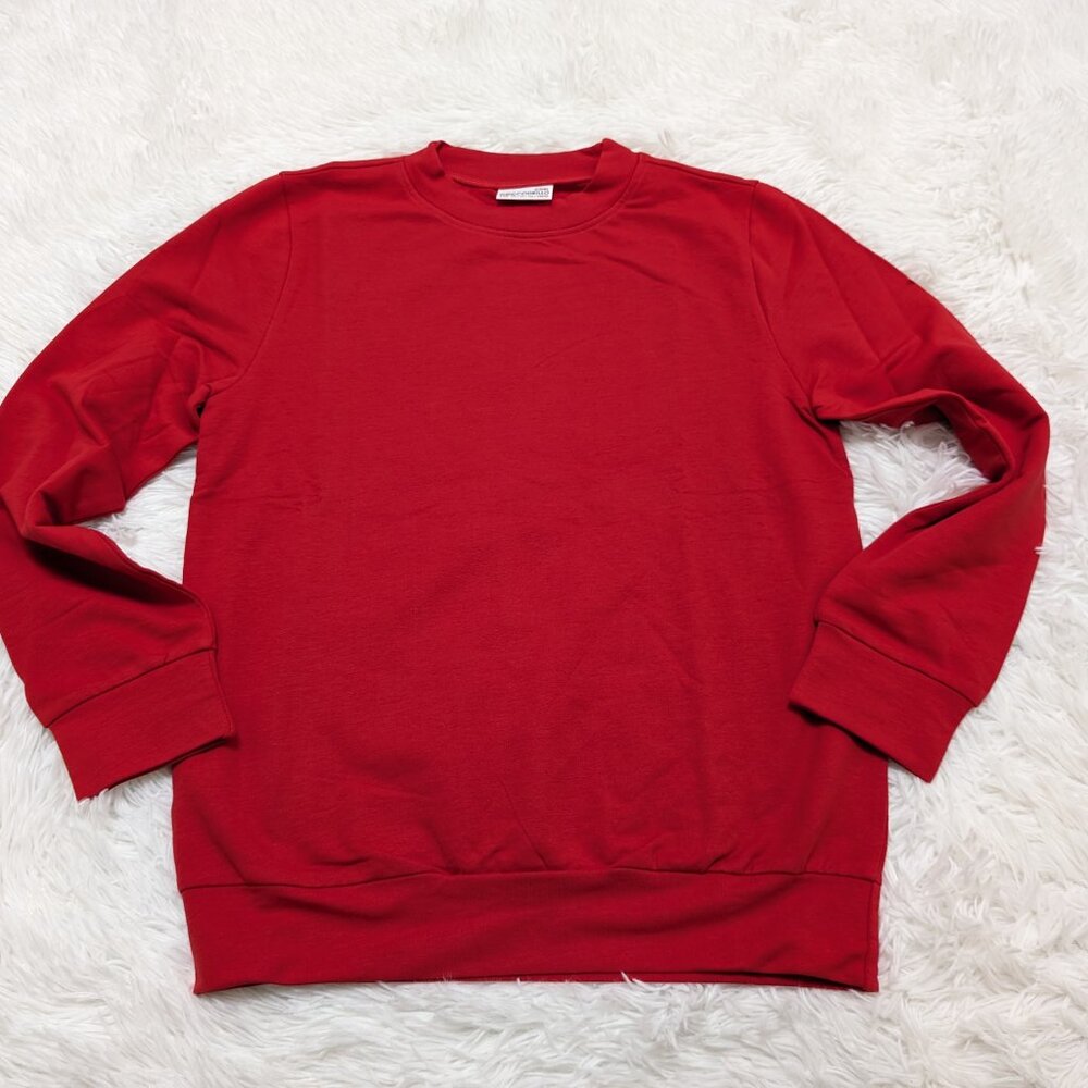 Coccodrilla Unisex Red Crew Neck Loopknit Long Sleeve Sweatshirt for 10Yrs NWOT